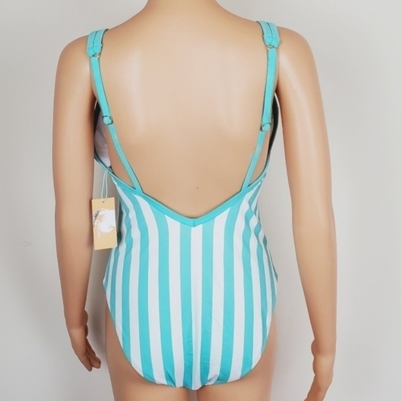 Kora Sol stripe one piece swimsuit size M - Picture 9 of 14